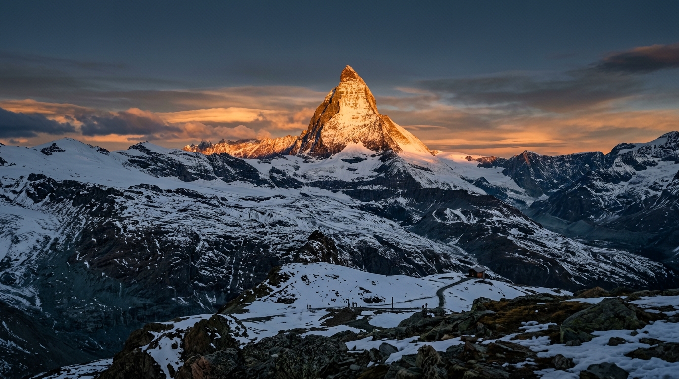 Iconic Matterhorn Alpine Mountain Peak