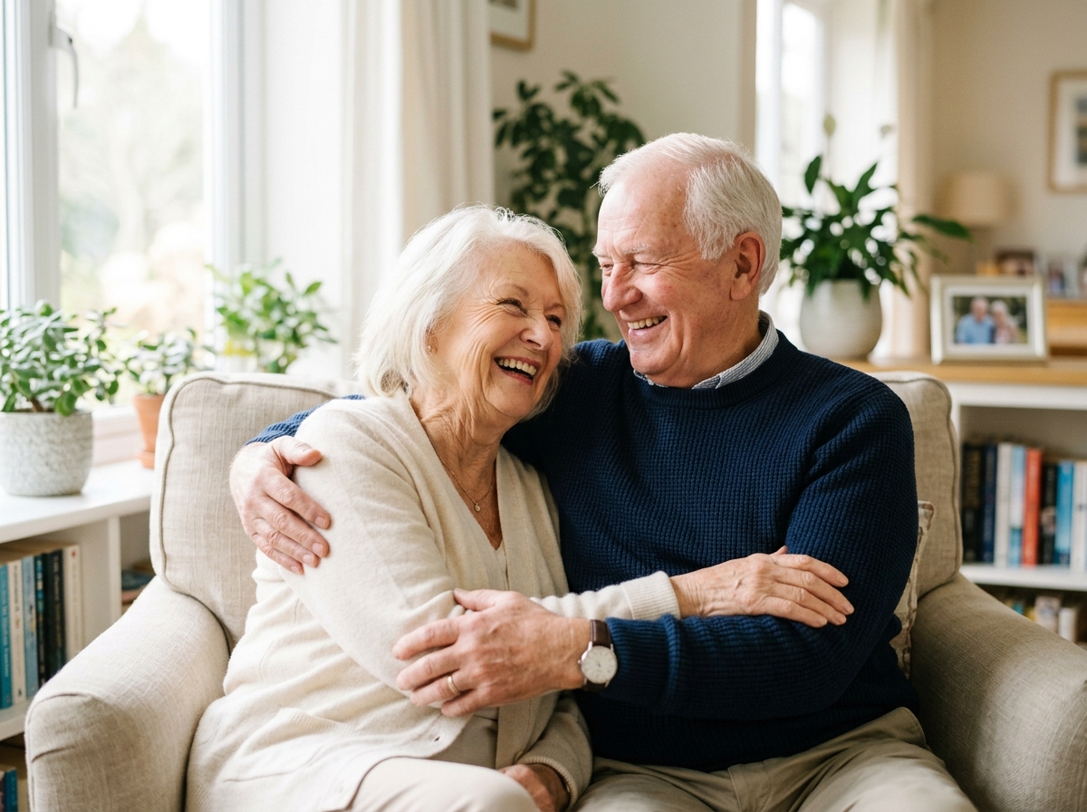 Smiling senior couple protected by Alpine Fairview Whole Life Insurance